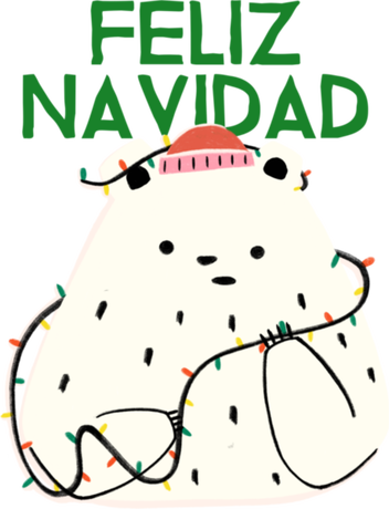 Nadruk Feliz navidad - Przód